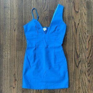 Superdown Bright Blue V-Neck Dress